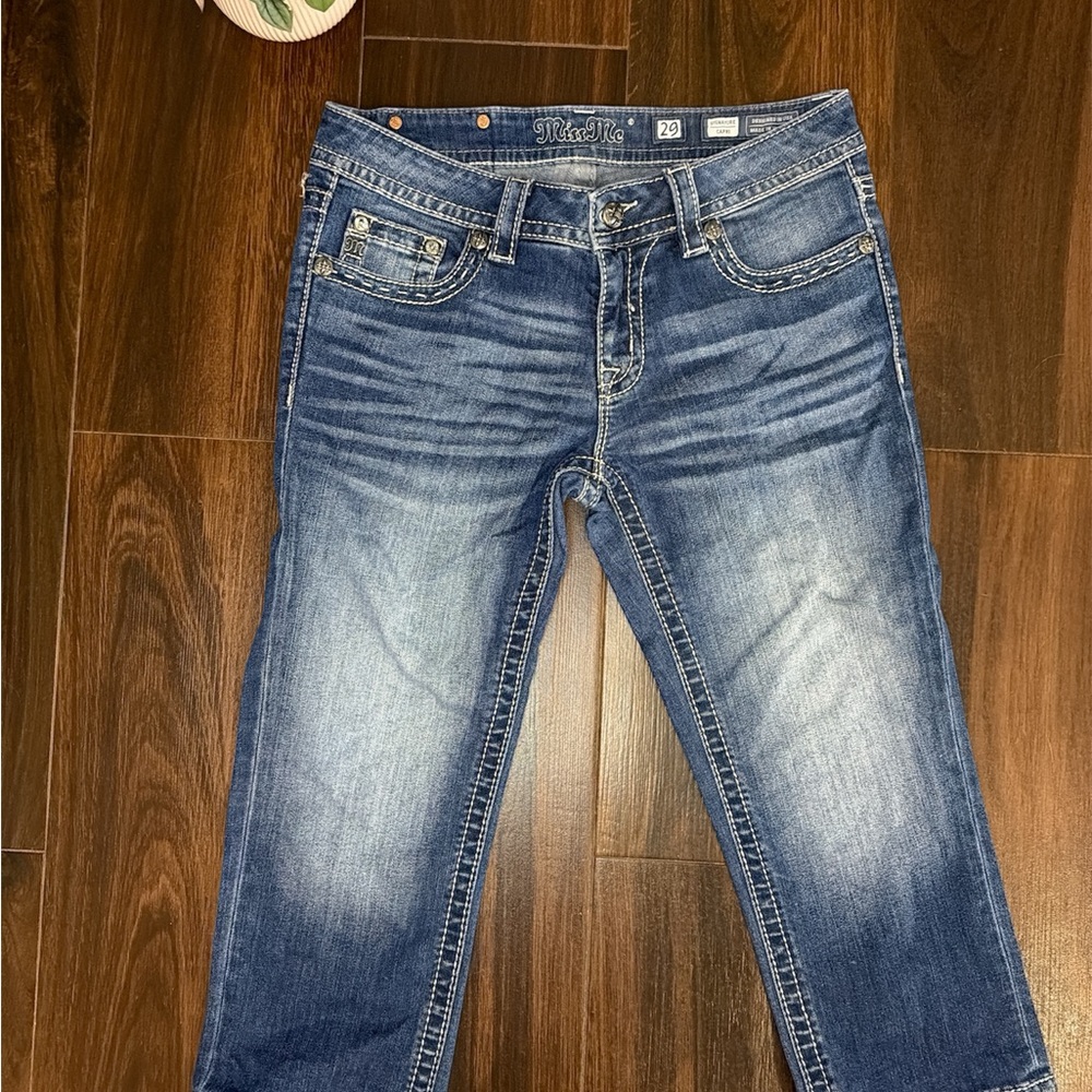 Miss Me Women's Dark Blue Capri Jeans Size 29 - Picture 2 of 7
